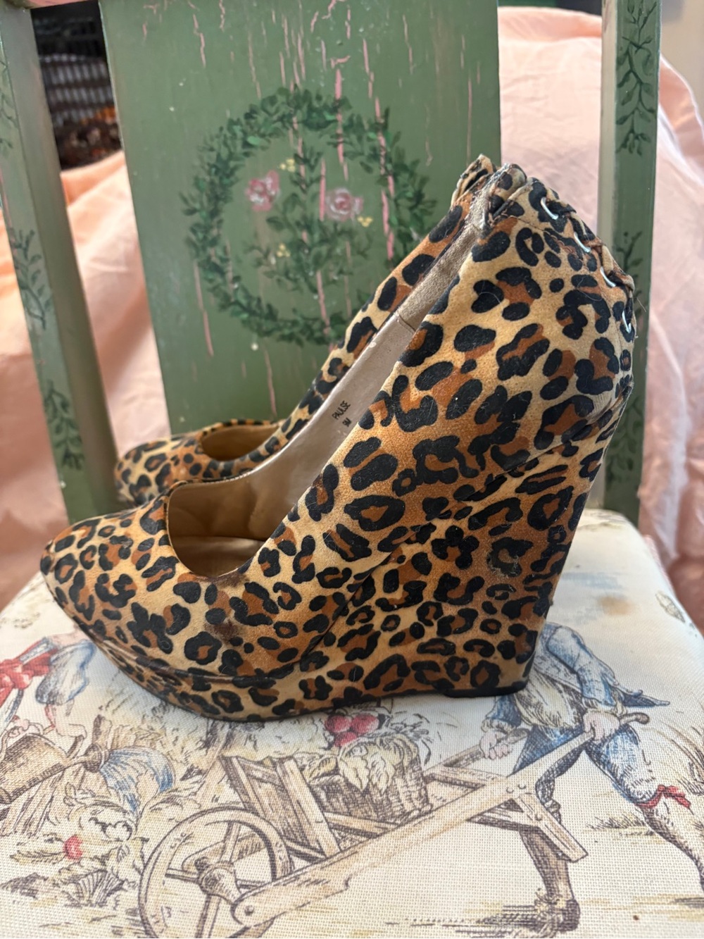 Leopard Print Wedge Heels - Steve Madden Women's Tan/Black Fashion Pumps